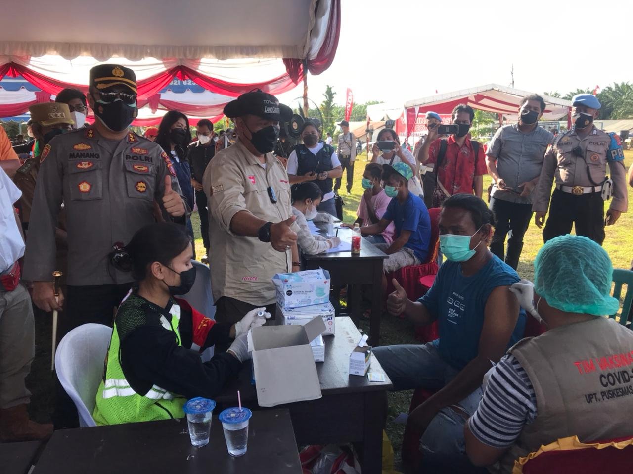 Kapolda Berharap Desa Sei Hanyo Capai Target Vaksinasi 1500 Dosis