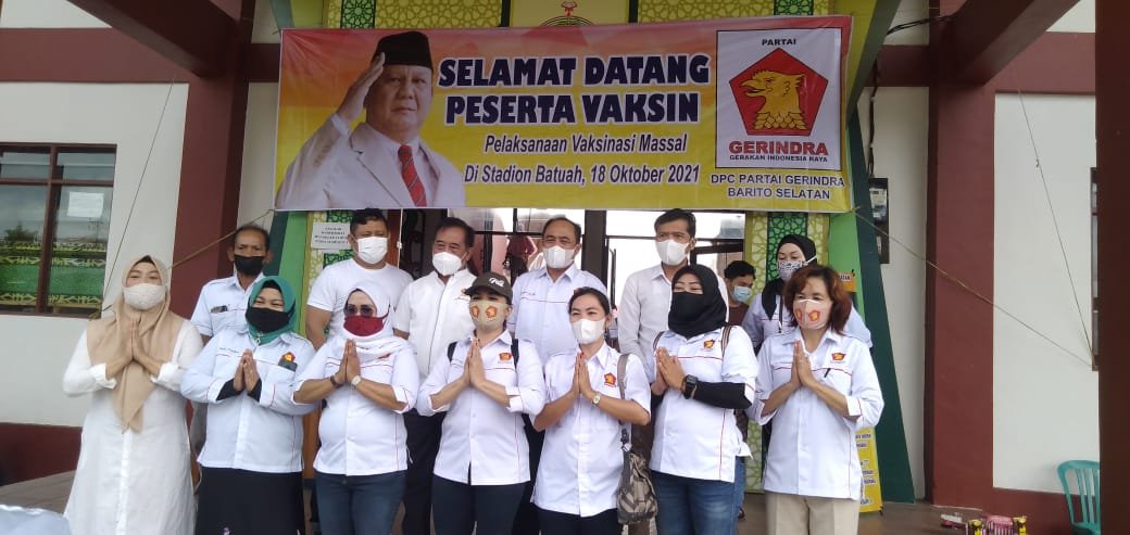 Di Barito Selatan, Partai Gerindra Genjot Vaksinasi Covid-19