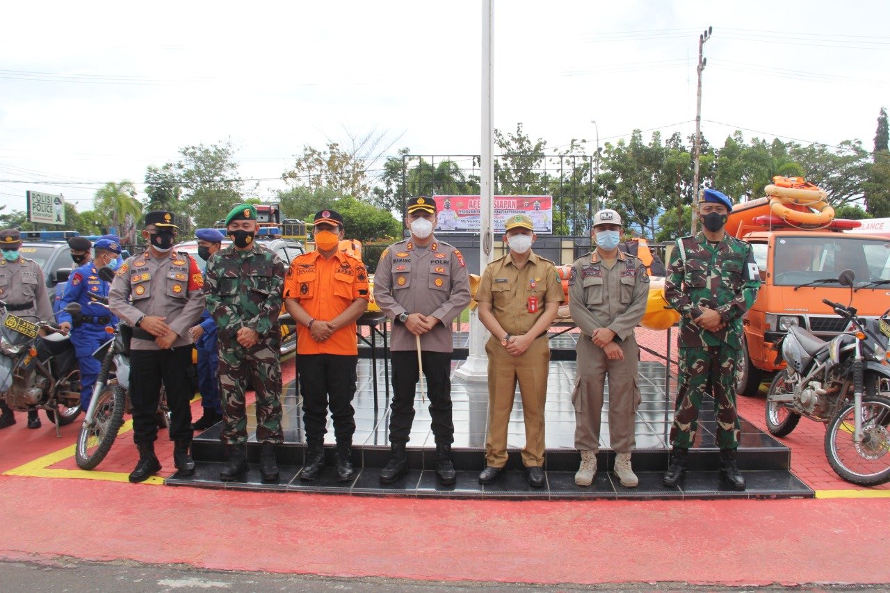 Rangka Menghadapi Bencana Banjir Polres Kapuas Gelar Sapras