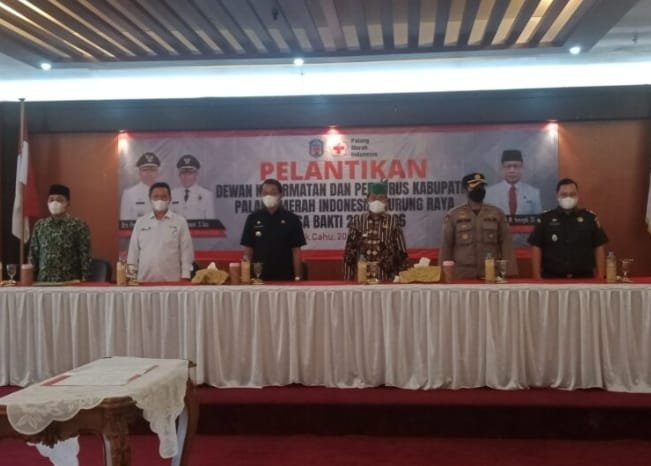Heriyus SE, Resmi Dilantik Jadi Ketua PMI Murung Raya Masa Bhakti Tahun 2021-2026