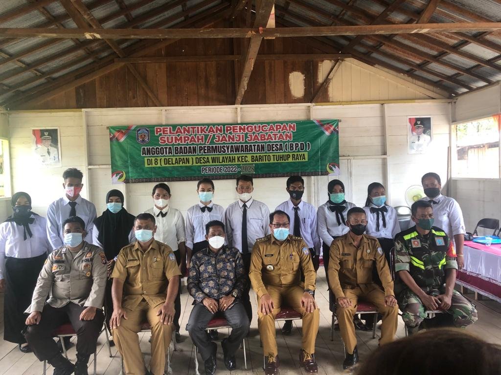 Ketua komisi II DPRD Mura hadiri pelantikan 40 BPD di 8 Desa se kecamatan Batura