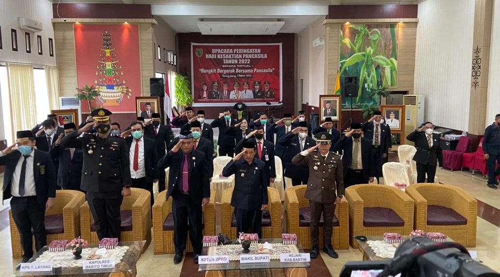 Wabup Bartim Ikuti Peringatan Hari Kesaktian Pancasila Secara Virtual