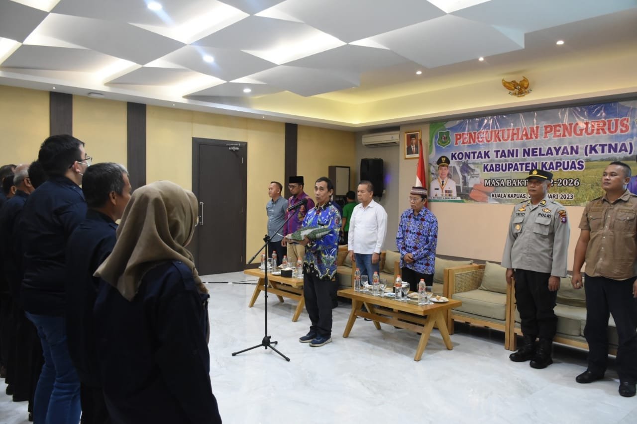 Bupati Hadiri Pengukuhan Kontak Tani Nelayan Andalan (KTNA) Kabupaten Kapuas