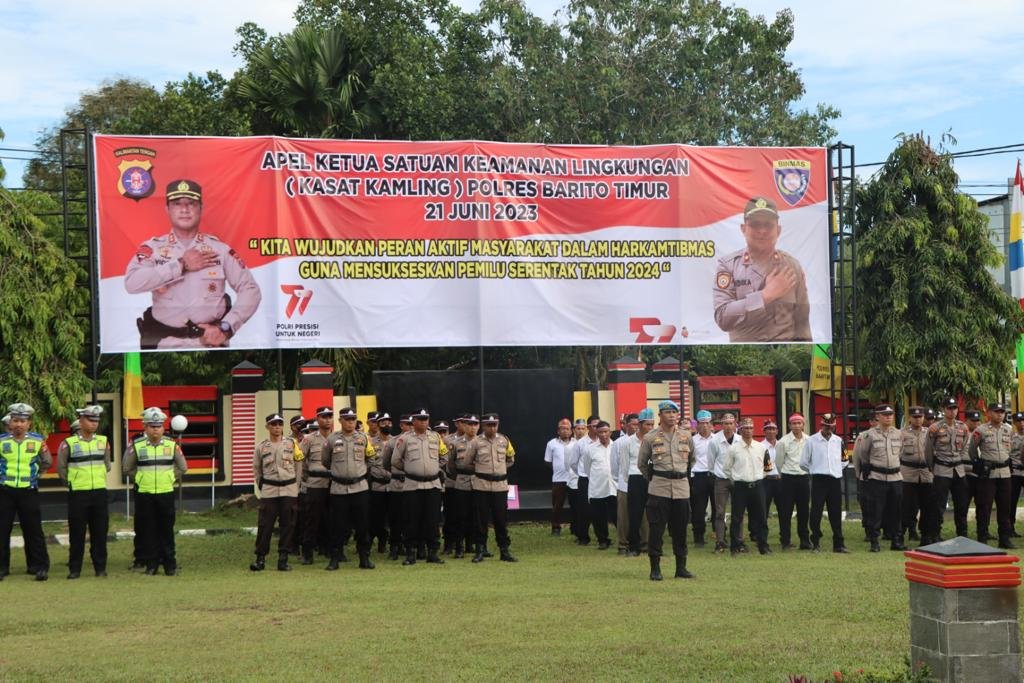 Polres Bartim : Wujudkan Peran Satkamling Sukseskan Pemilu 2024