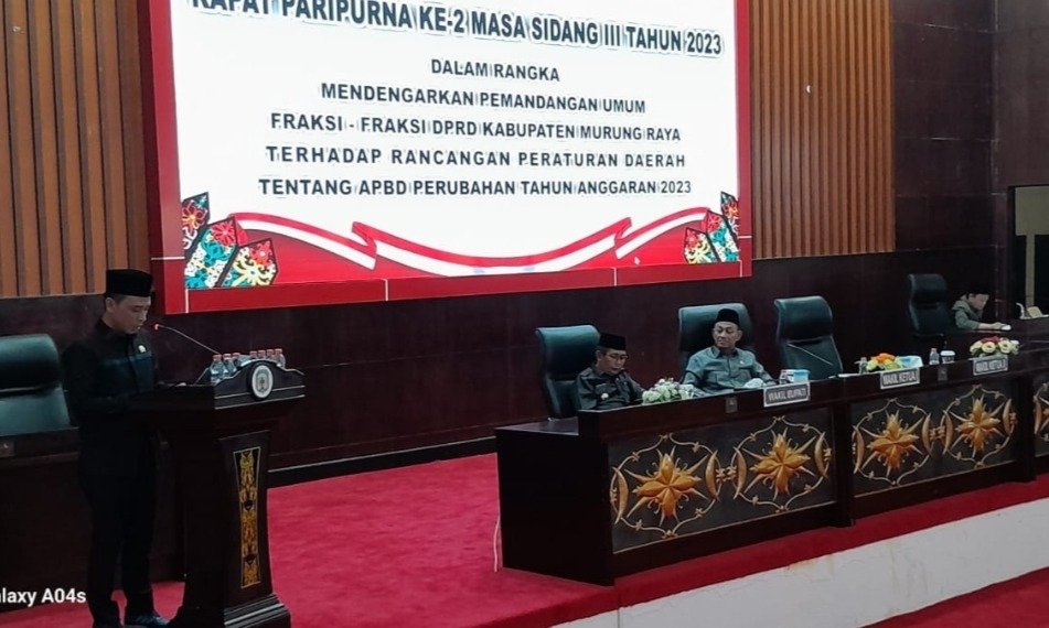 Fraksi DPRD Murung Raya Tanggapi Raperda APBD Perubahan 2023