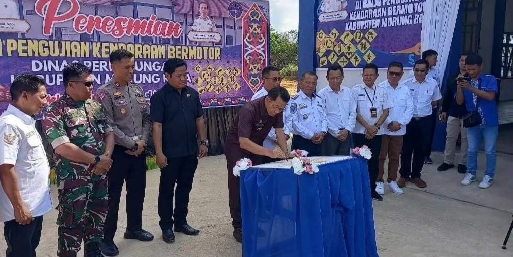 Bupati Murung Raya Perdie M Yoseph Resmikan Balai Pengujian Kendaraan Bermotor