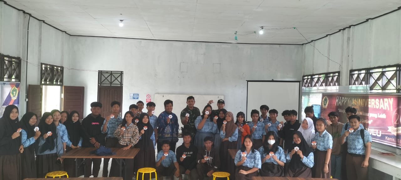 Koramil 1011-11/Kapuas Hulu, Berikan Materi Wawasan Kebangsaan Dan Pemahaman Tentang Lambang Pancasila Kepada Pelajar di Daerah Pelosok