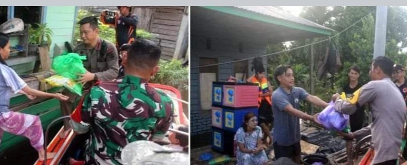 Pj Sekda Serahkan Bantuan Untuk Warga Terdampak Banjir di 4 Desa