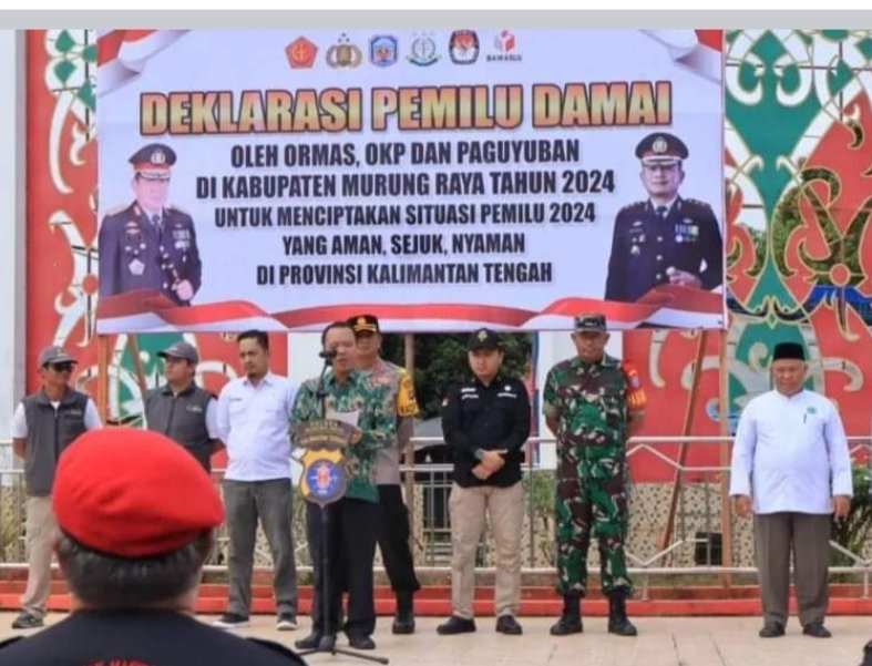Deklarasi Pemilu Damai di Murung Raya, Jelang Pemilu 14 Februari 2024