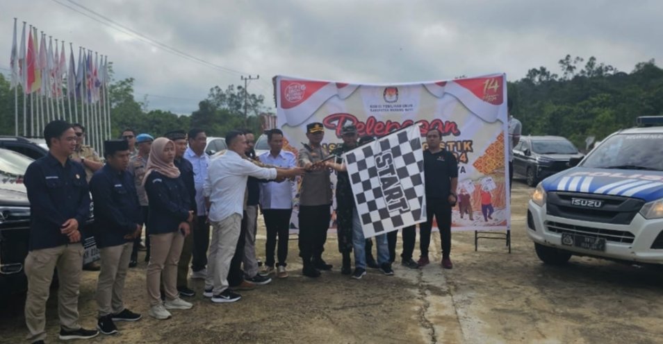 Distribusi Logistik Pemilu di Murung raya  Dikawal Ketat TNI-Polri