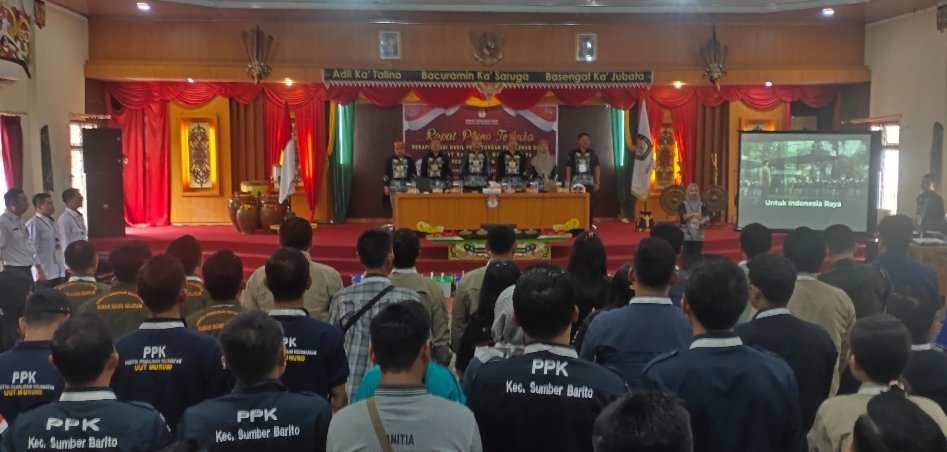 KPU Murung Raya Rapat Pleno Terbuka Rekapitulasi Hasil Pemilu