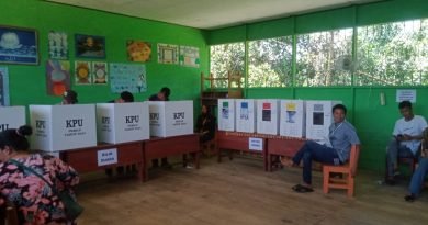 Proses pemungutan suara di TPS 01 Kelurahan Muara Tuhup kecamatan Laung Tuhup