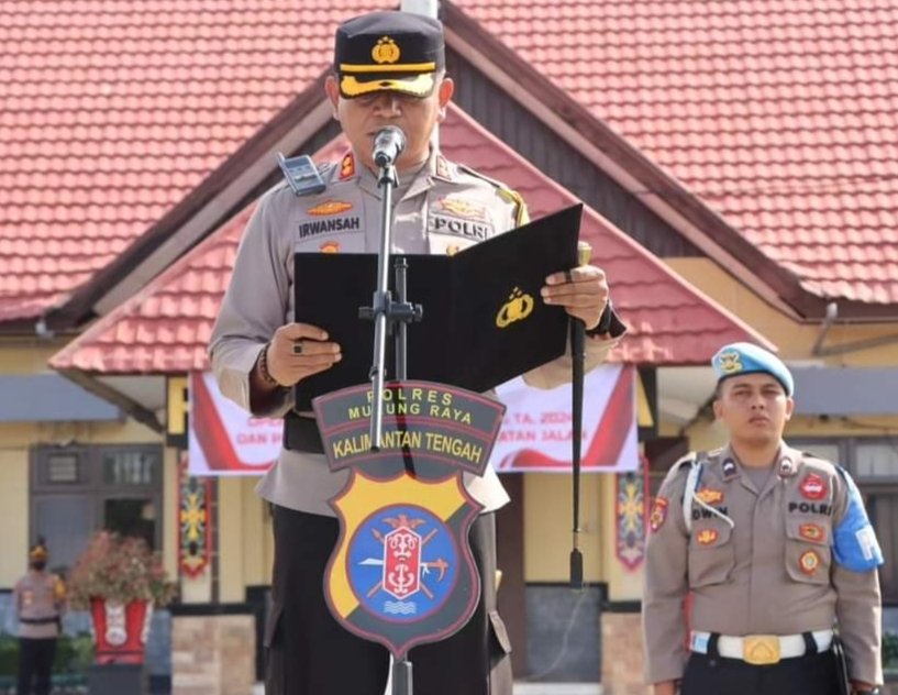 Kapolres Mura Pimpin Apel Gelar Pasukan Operasi Keselamatan Telabang 2024