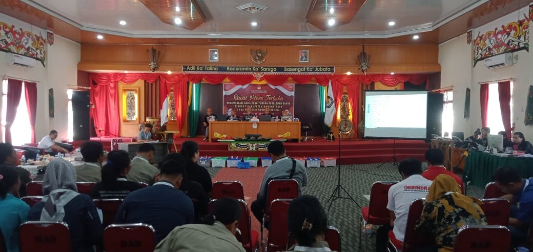 Pleno KPUD Mura, Prabowo – Gibran Unggul