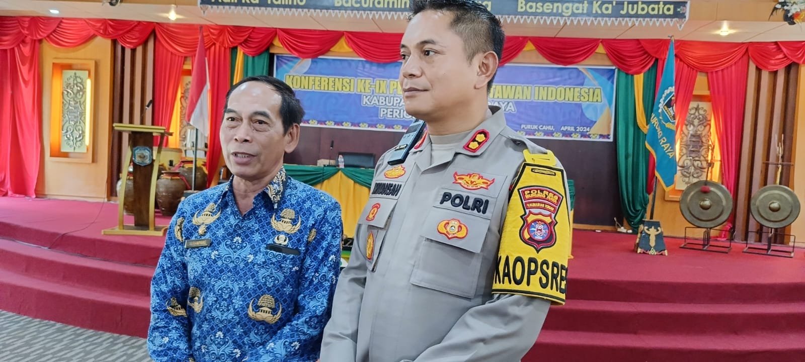 Kapolres Mura, AKBP. Irwansah., S.I.K., M.M Dukung Dan Apresiasi Pelaksanaan Konferensi Ke – IX PWI Kabupaten Murung Raya