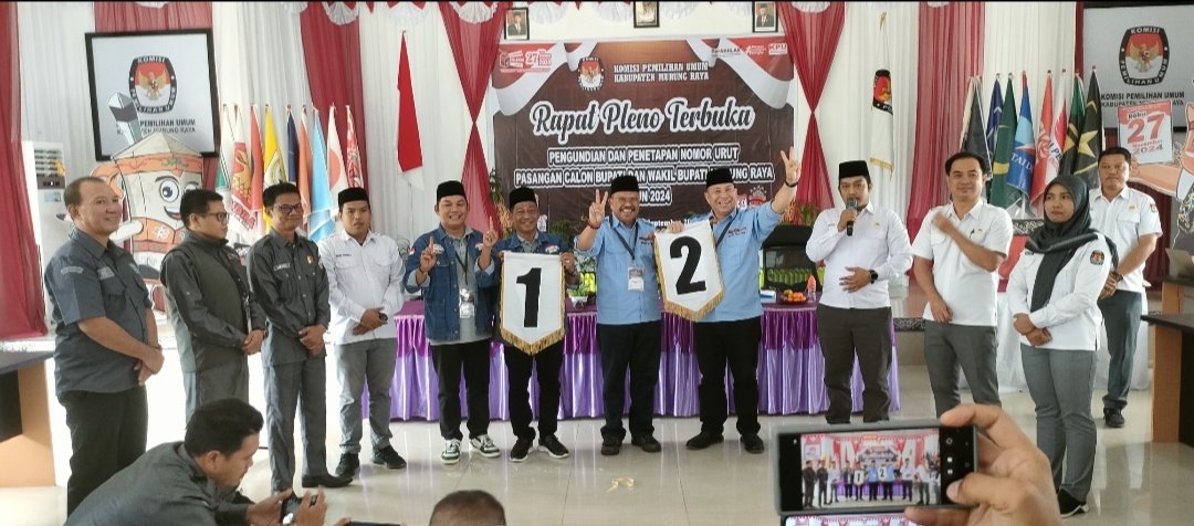 Resmi! Inilah Nomor Urut Paslon Kontestan Pilkada Murung Raya 2024, Hebat vs Nurani