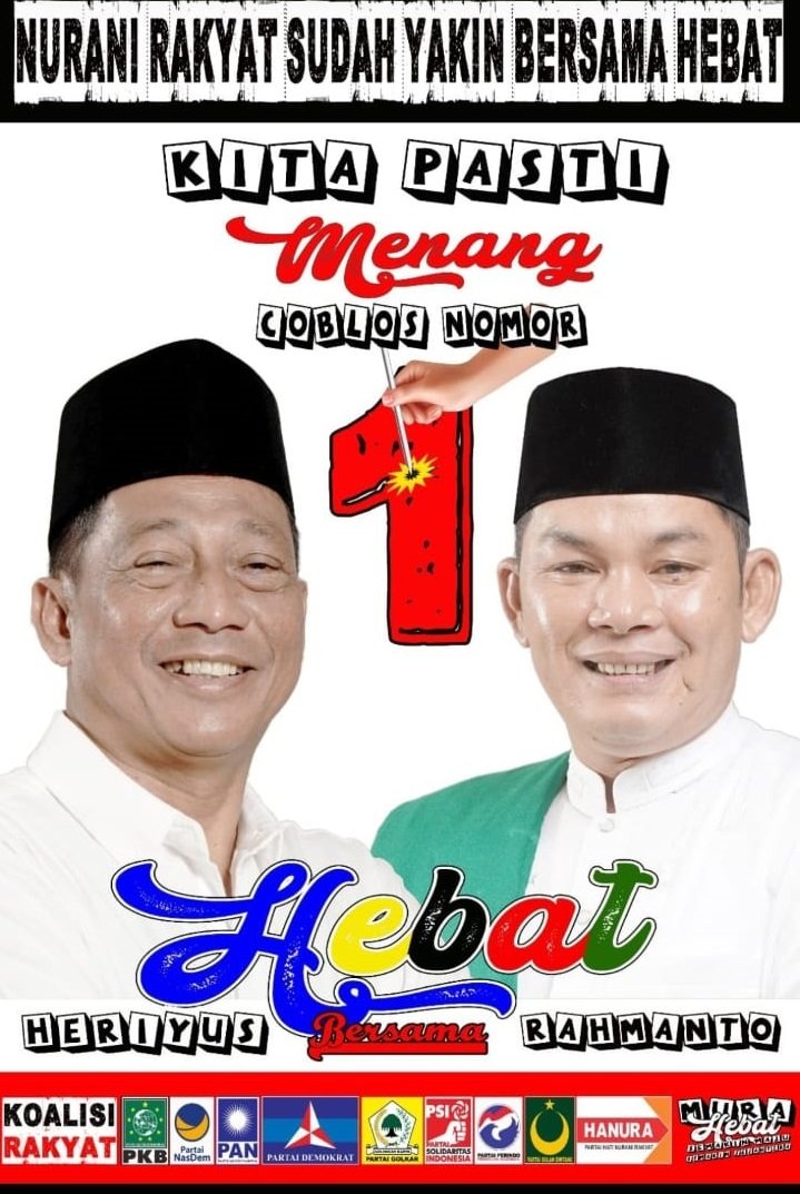 Pesan Politik Pasangan H-E-B-A-T HERIYUS Bersama RAHMANTO,  