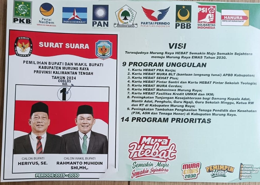 9 Program Unggulan Pasangan HEBAT, Menjawab Tantangan Persoalan Di Tengah Masyarakat Mura … !!!