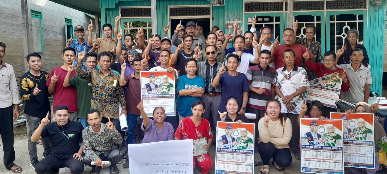 Kampanye Terbatas Tim Pemenangan Heriyus – Rahmanto Di Desa Muara Sumpoi, Senin, 7/10 . 