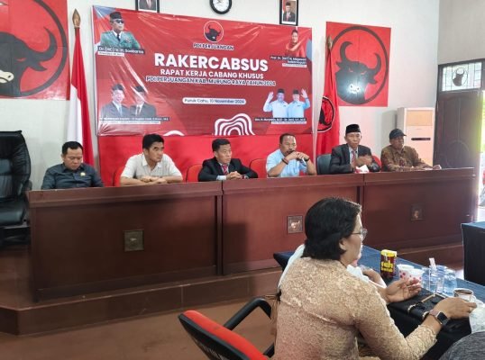 DPC PDIP MURA GELAR ACARA SYUKURAN DILANTIKNYA RUMIADI.,SE, SH, MH SEBAGAI KETUA DPRD DEFENITIF 2024 – 2029