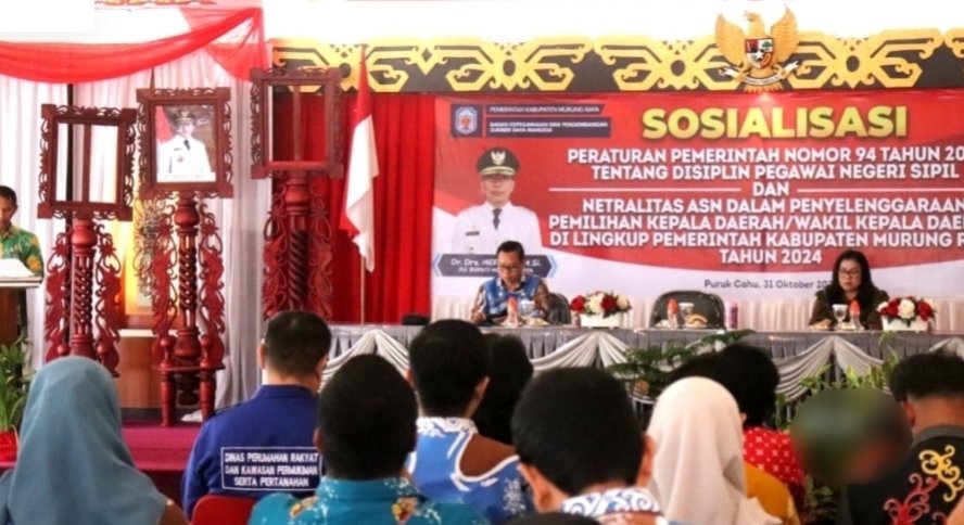 Pemkab Mura Sosialisasi Peraturan Pemerintah Nomor 94 Tahun 2021 tentang Disiplin Pegawai Negeri Sipil 