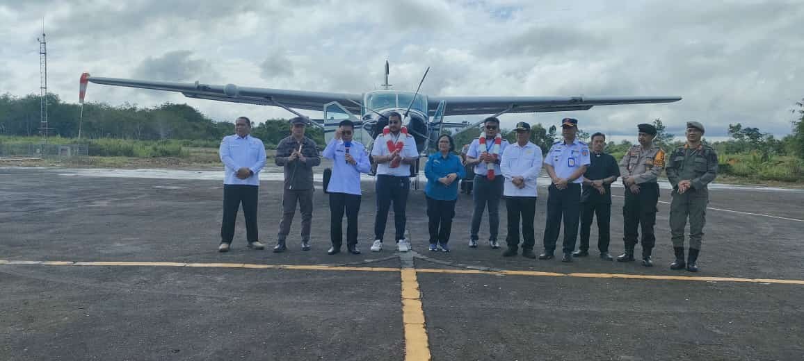 Pemkab Mura Syukuran Penerbangan Perdana Maskapai Smart Aviation