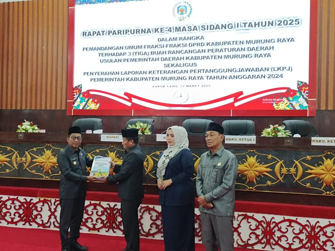 DPRD Murung Raya Terima LKPJ Pemerintah