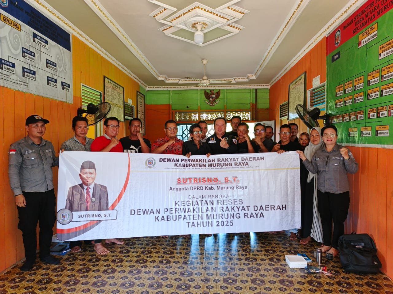Reses Perorangan Sutrisno, S.T Praksi Gerindra DPRD Mura Tinjau Situasional Desa Muara Untu.