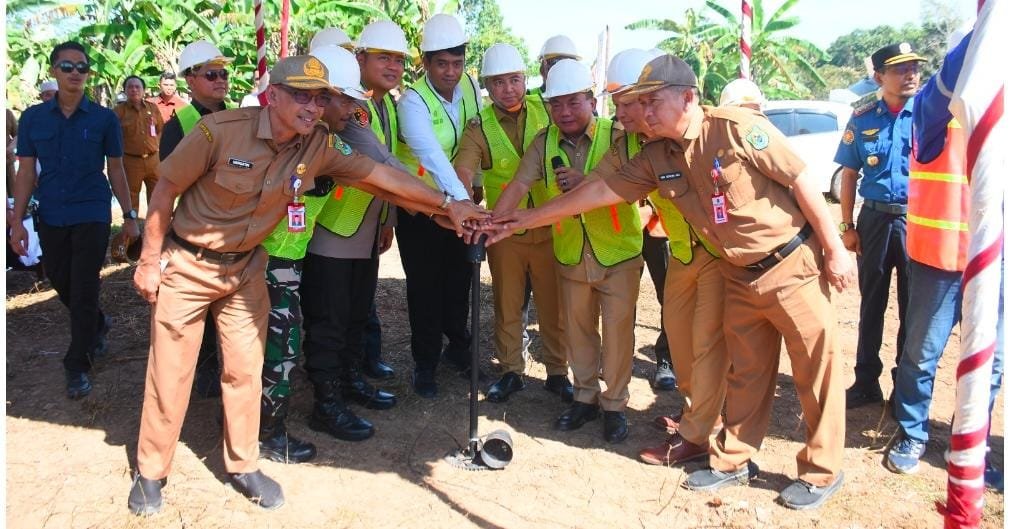 Bupati Lakukan Peletakan Batu Pertama Pembangunan Jembatan Sei Asem Balai Pertanian