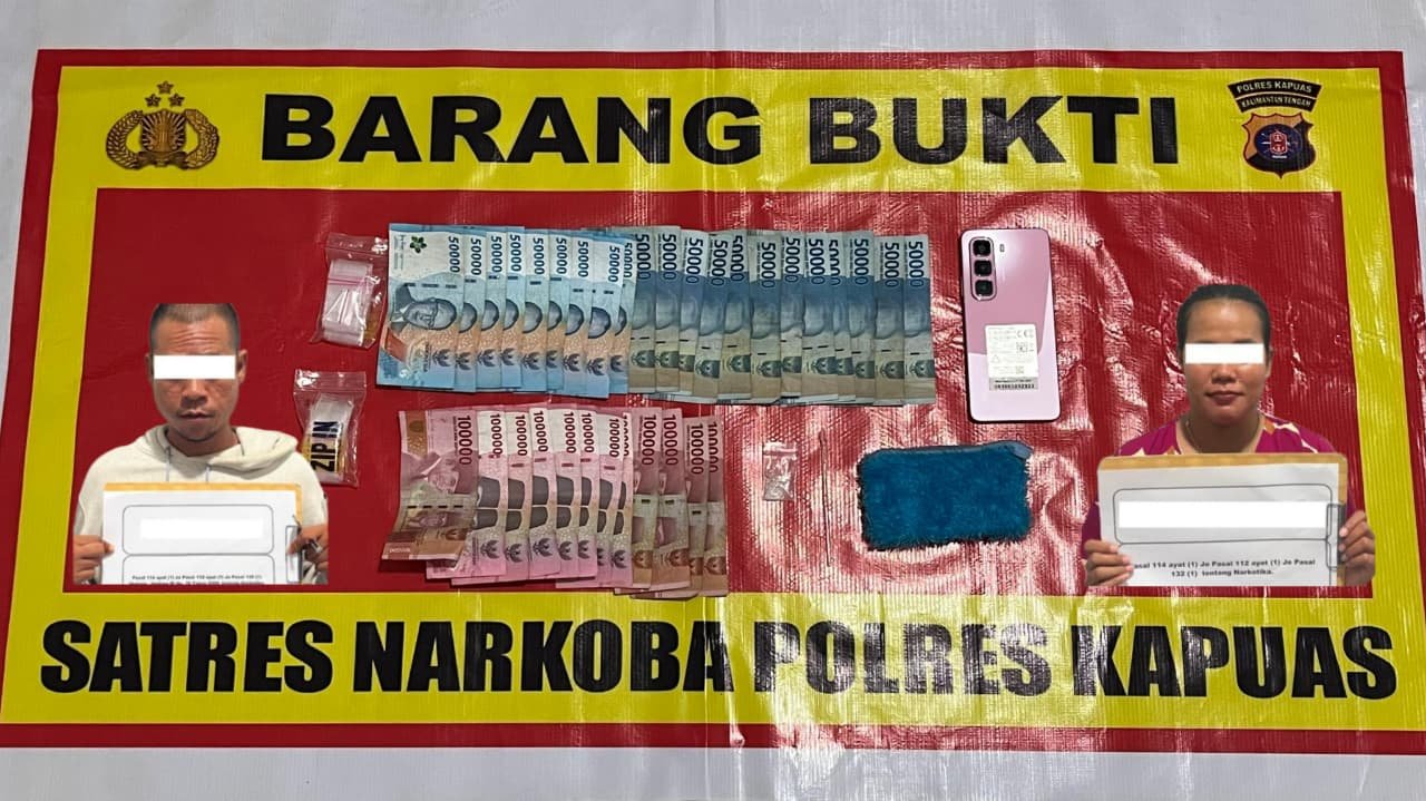 Miris, Pasutri di Kapuas Tertangkap Edarkan Sabu