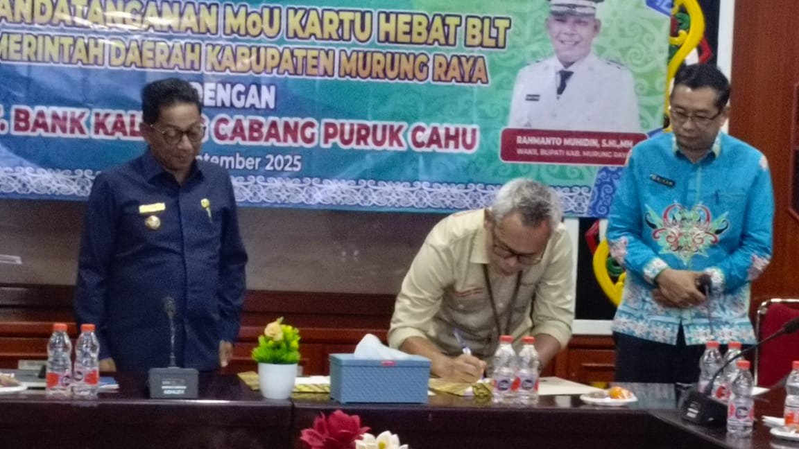 Pemkab Murung Raya Teken MoU Kartu HEBAT BLT