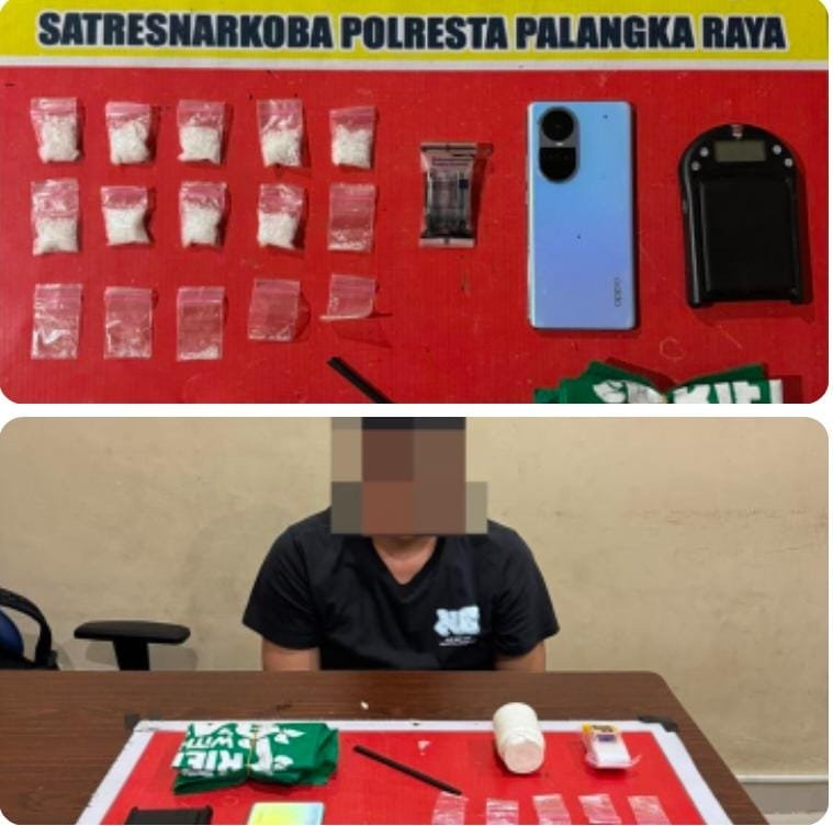 Satresnarkoba Polresta Palangka Raya Tangkap Diduga Pengedar Sabu di Wilayah Rakumpit