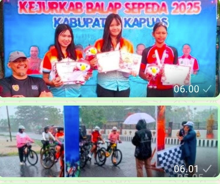 Stadion Panunjung Tarung Diguyur Hujan Lebat , Pembalap Sepeda Women Open MTB XCO Semangat Tetap Menyala