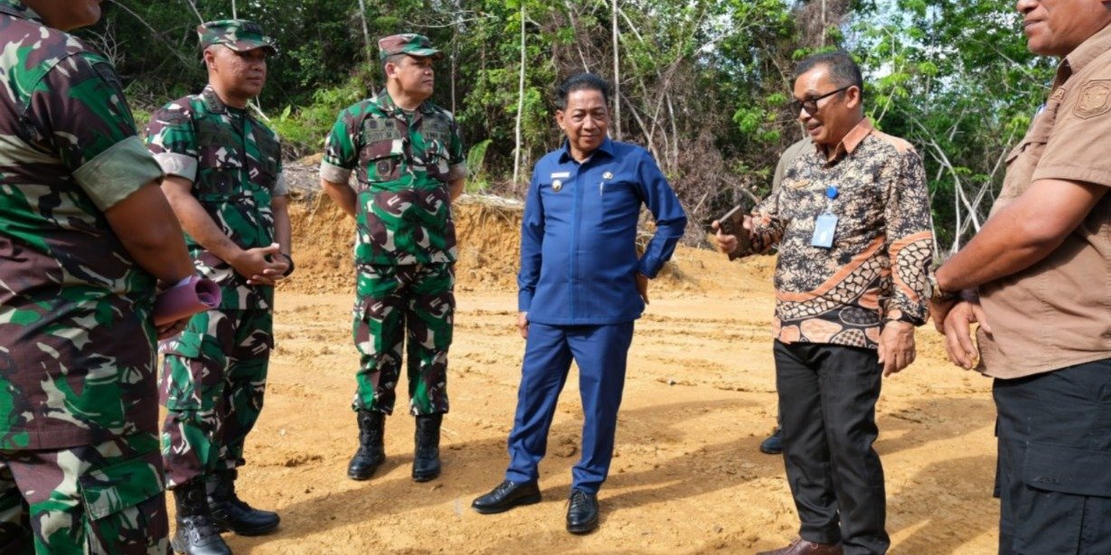 Bupati Mura Tinjau Persiapan Pembangunan Yon TP 883 dan Makodim 1012/Murung Raya