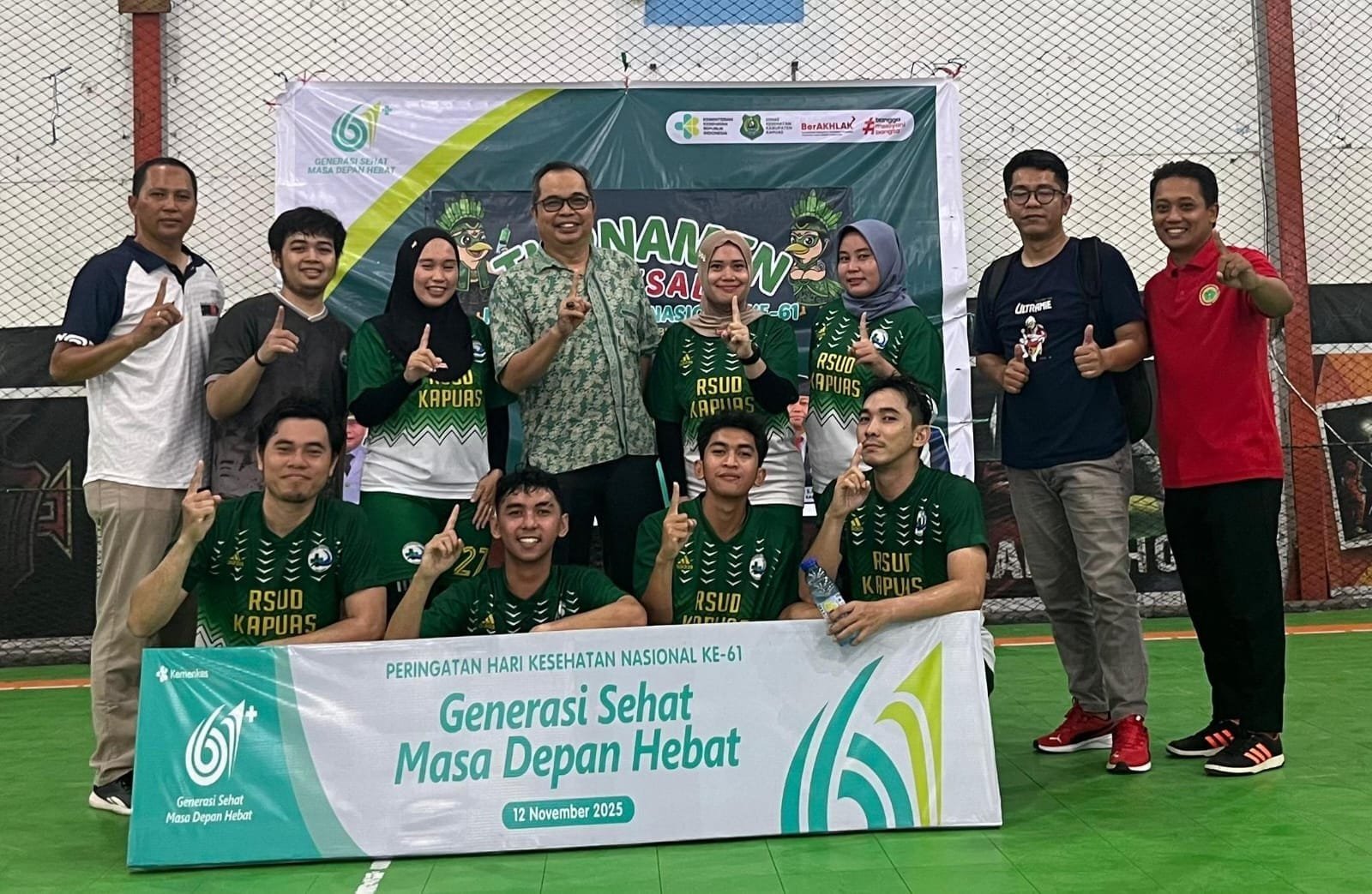 Generasi Sehat Masa Depan Hebat Tim Futsal RSUD Menjuarai Turnamen Futsal Antar Instansi Kesehatan