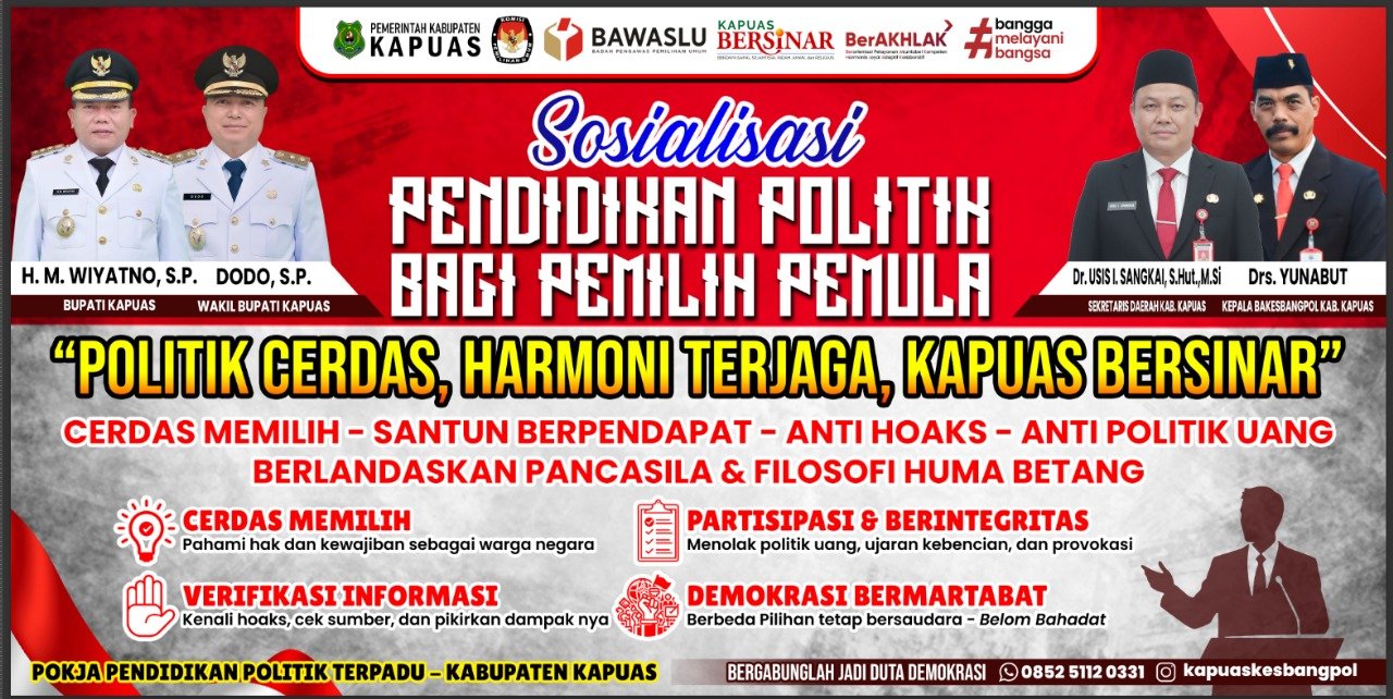 Pokja Pendidikan Politik Terpadu Kabupaten Kapuas Gelar Sosialisasi bagi Pemilih Pemula di Empat Kecamatan
