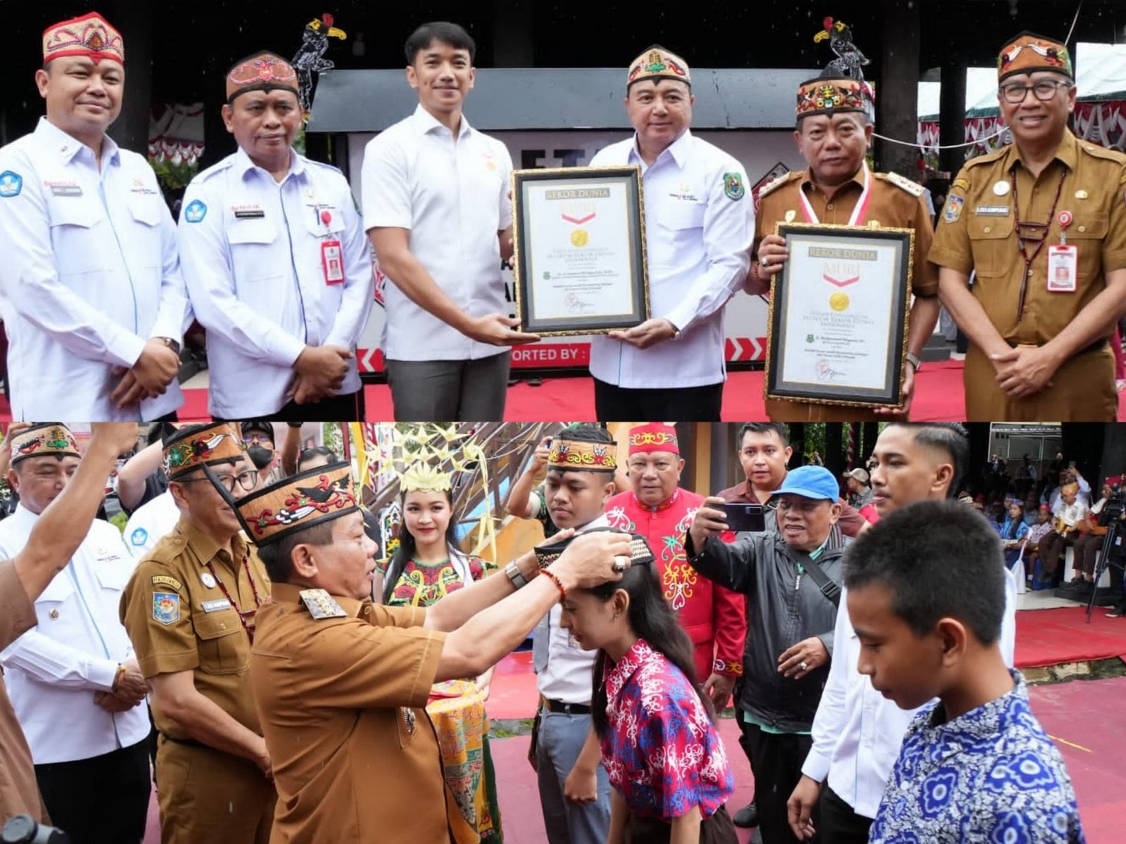 Kabupaten Kapuas Catatkan Rekor MURI Bermain Kecapi Sambil Bersenandung Karungut oleh Peserta Didik Terbanyak