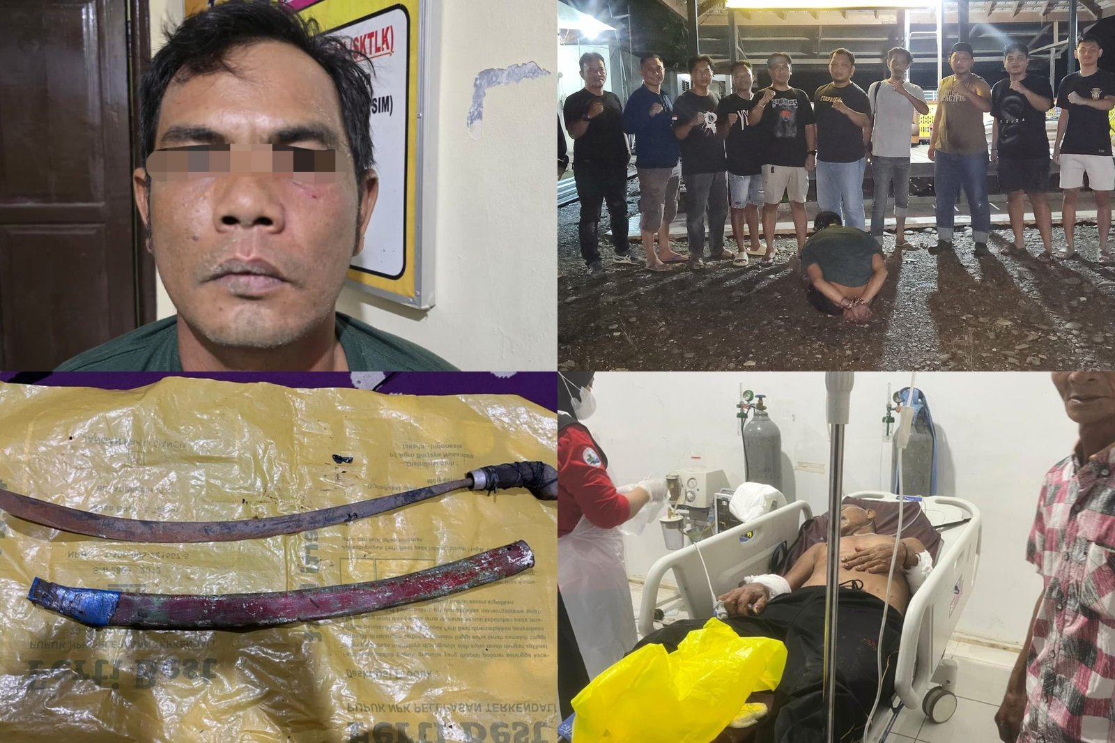 Warga Sei Lunuk Luka Parah Dibacok, Polisi Tangkap Pelaku