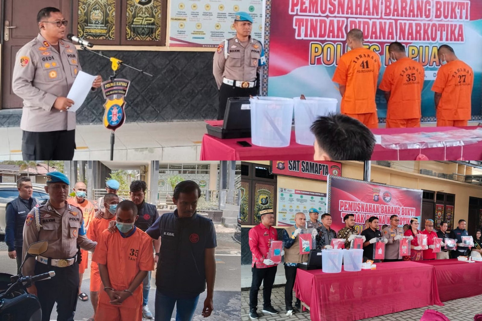 Polres Kapuas Musnahkan 1.107 Gram, Selamatkan 5.535 Jiwa.