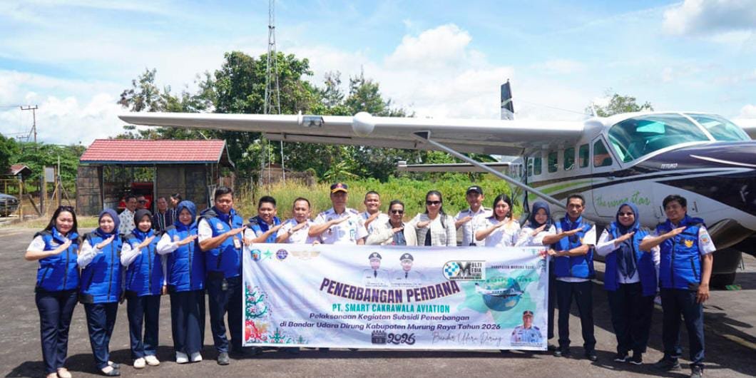 Penerbangan Perdana Puruk Cahu–Balikpapan Jadi Tonggak Konektivitas Murung Raya