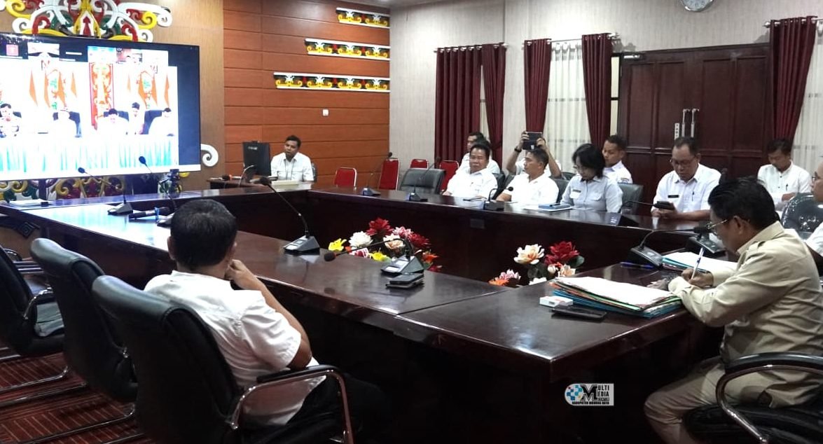 Rapat Virtual Kartu Huma Betang Sejahtera, Pemkab Mura Komitmen Data Penerima Valid