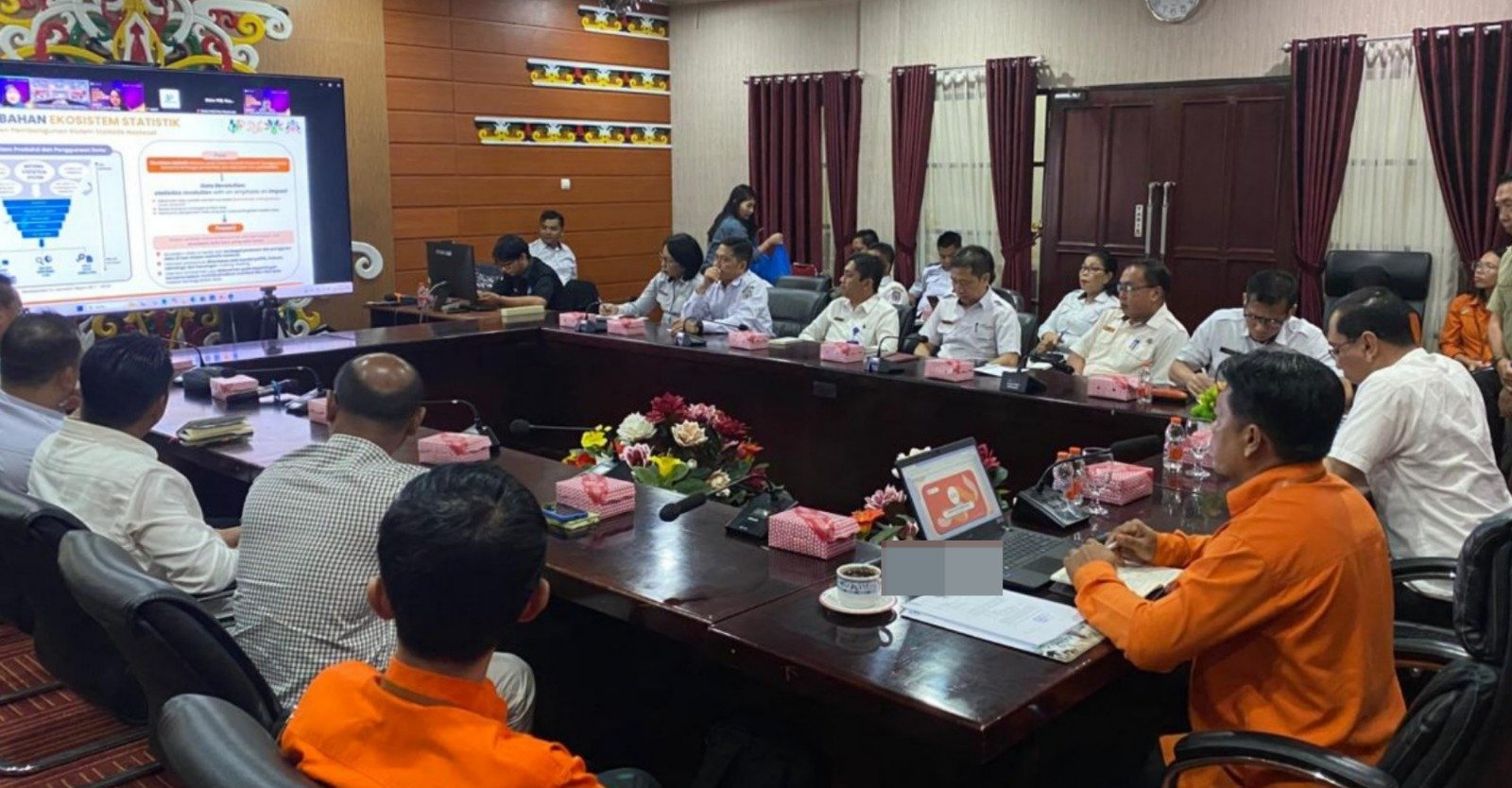 Pemkab Murung Raya Ikuti Kick Off Meeting Pembinaan dan Evaluasi Statistik Sektoral