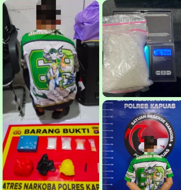 Polsek Timpah Polres Kapuas Ringkus Pengedar Sabu di Rumah Barak Jalan Lintas Desa Timpah