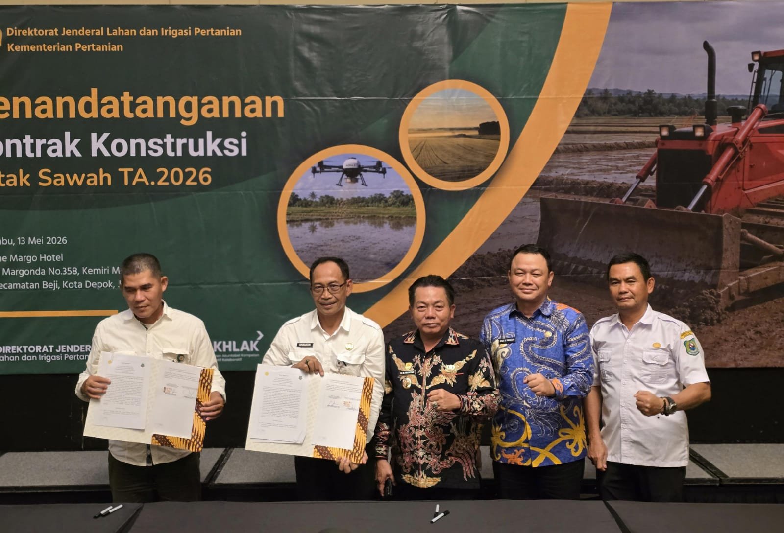 Bupati Kapuas HM.Wiyatno Sp, Dorong Penguatan Sektor Pertanian Kabupaten Kapuas Melalui Program Cetak Sawah