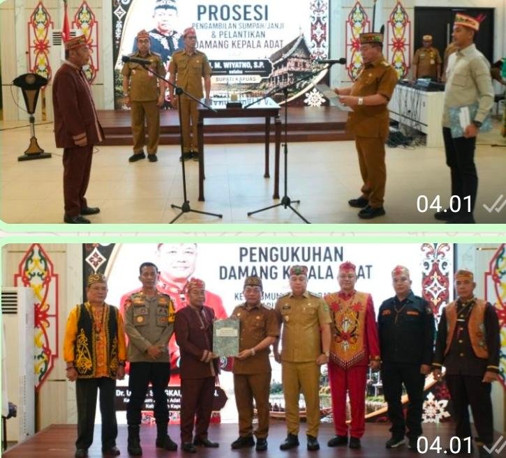 Bupati Lantik dan Ambil Sumpah Damang Serta Pengukuhan DAD Masa Bakti 2026 – 2032