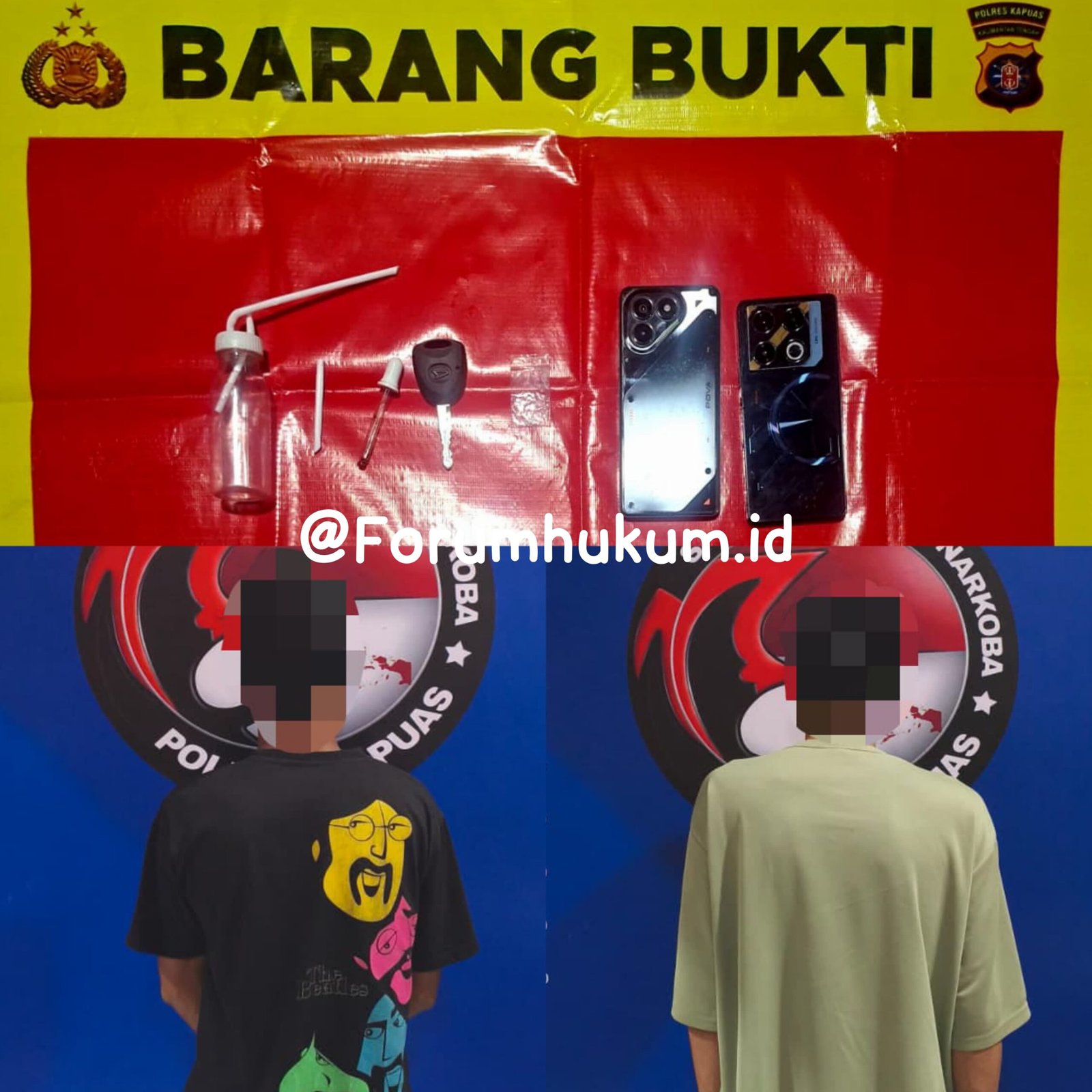 Satresnarkoba Kapuas Ungkap Kasus Narkoba di Eks Terminal Jalan Jepang, Dua Pelaku Diamankan
