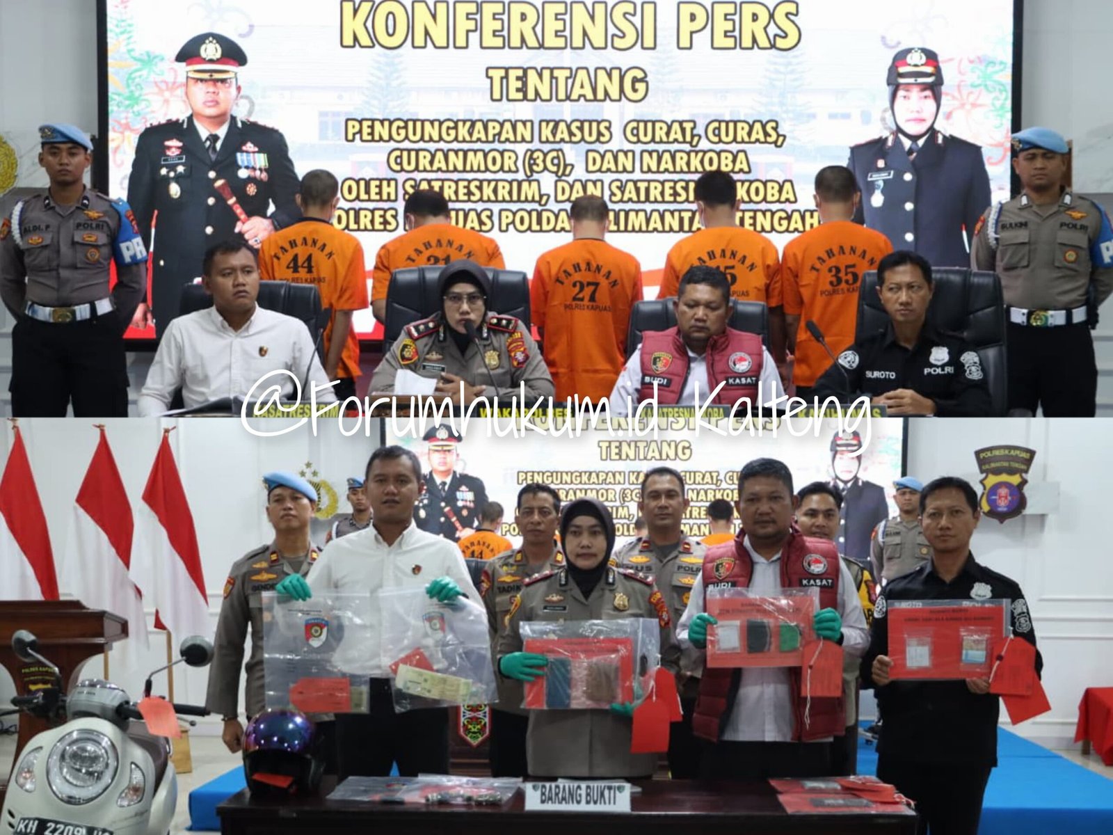 Polres Kapuas Gelar Konferensi Pers Pengungkapan Kasus 3C dan Narkoba Semester I Tahun 2026