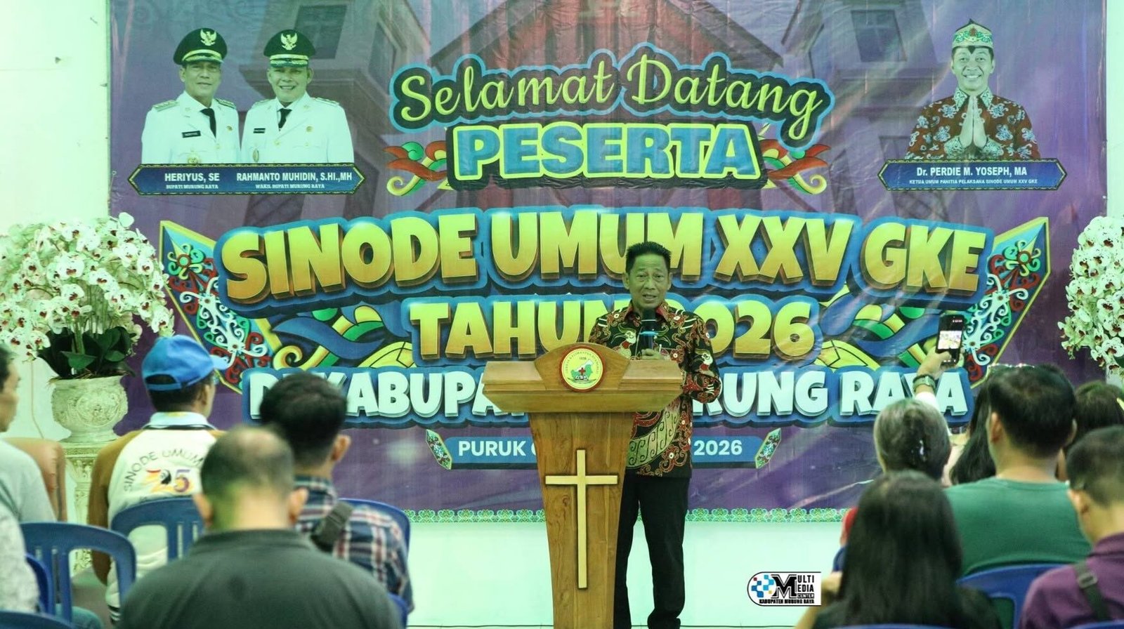 Bupati Heriyus Sambut Peserta Sinode Umum XXV GKE di Murung Raya