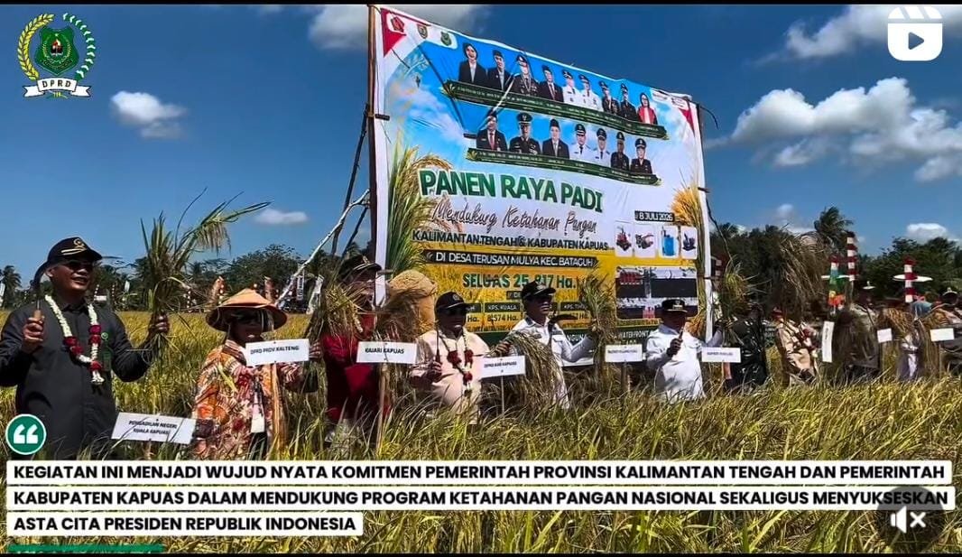 Panen Raya Kapuas Perkuat Komitmen Ketahanan Pangan Nasional