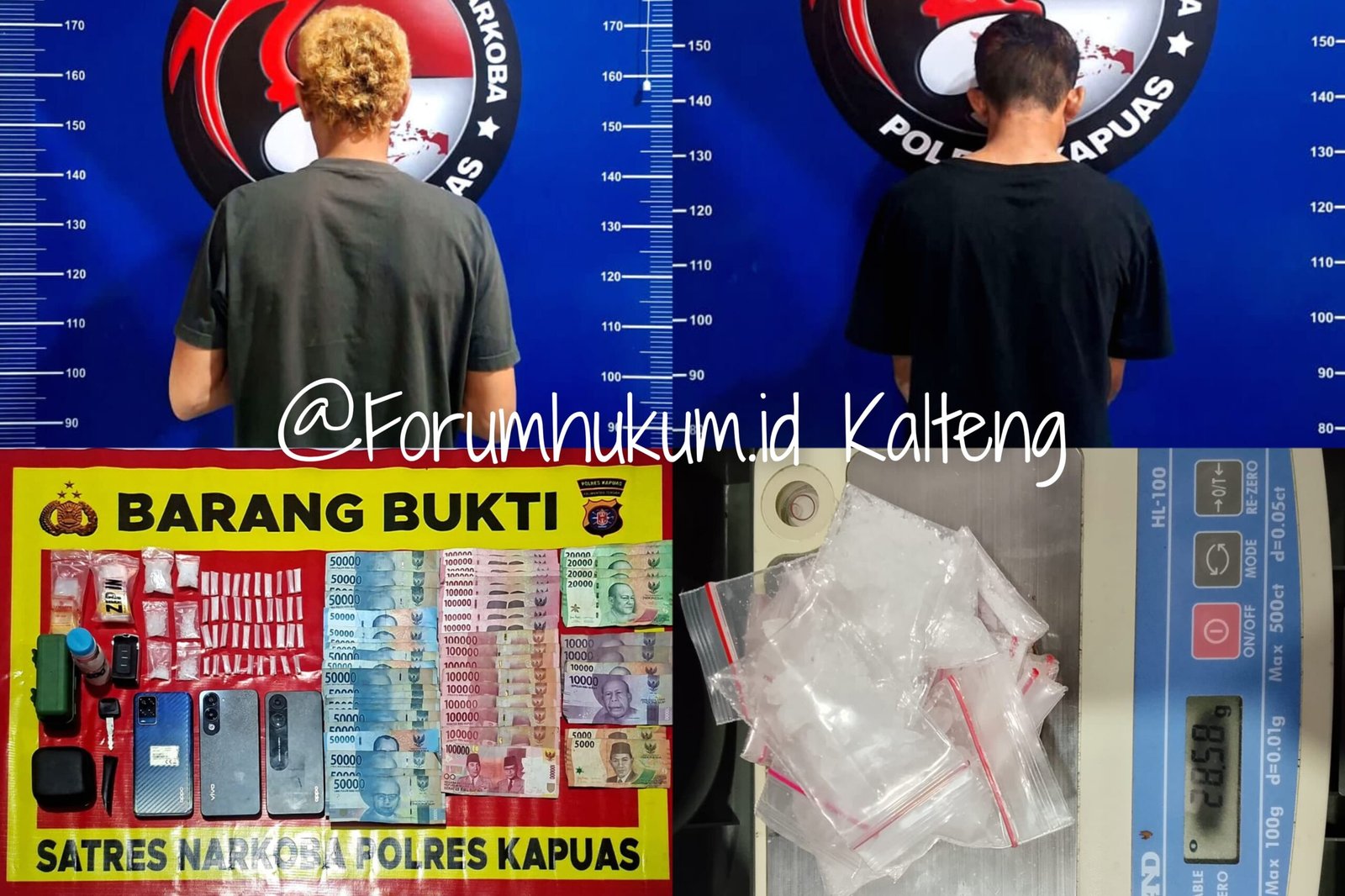 Polisi Ungkap Dugaan Peredaran Sabu di Kapuas, Amankan Dua Terduga Pelaku dan Puluhan Paket Barang Bukti
